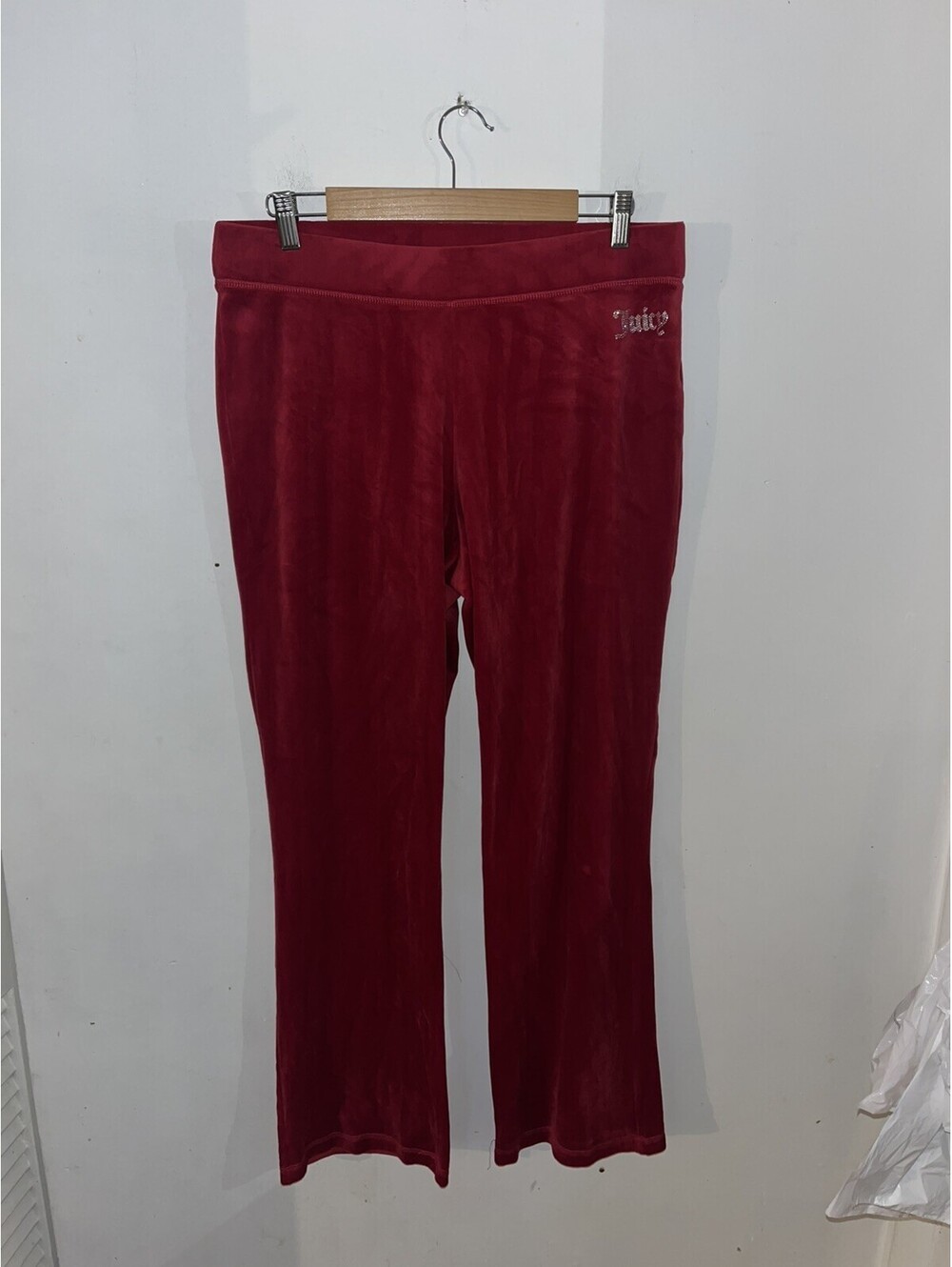 JUICY COUTURE Y2K Velour Classic Small Rhinestone Tracksuit - Large - Raspberry - Picture 6 of 9
